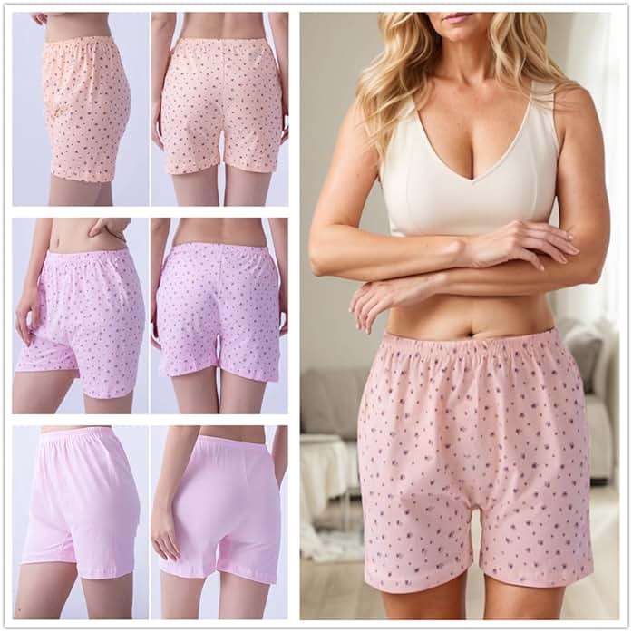 Jeserom Women's Cotton Underwear Loose Soft Full Coverrage Boxer Briefs 6 Pack - Image 7