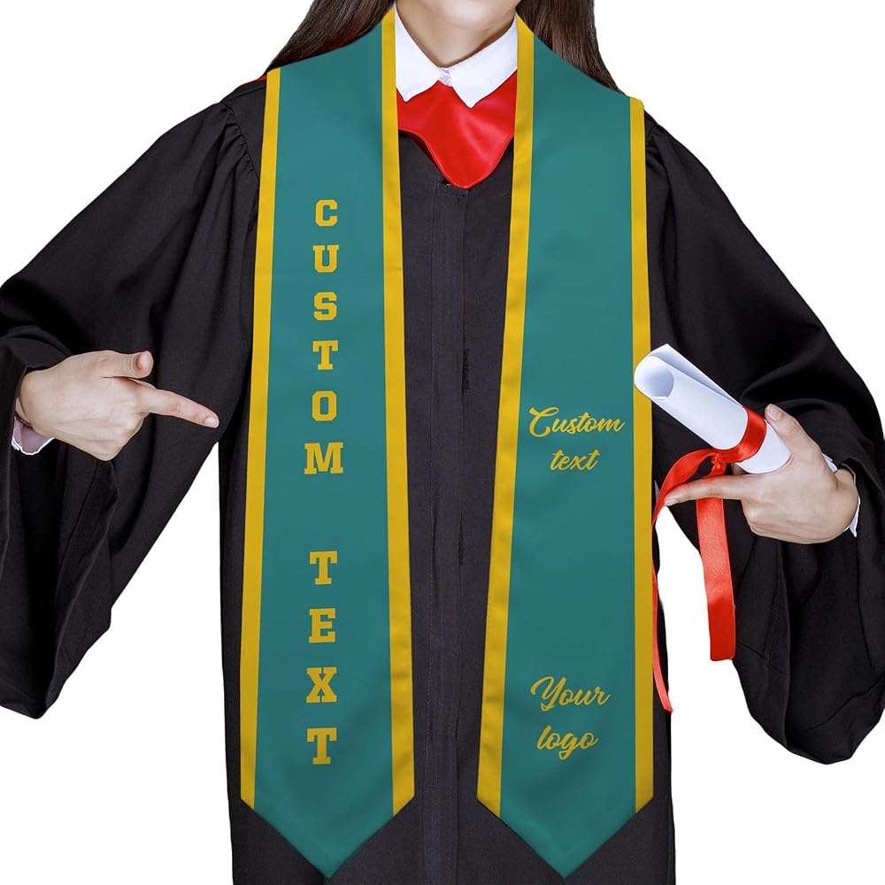 Custom Graduation Stole, Personalized Grad Sash with Text and Logo, Customized Class of 2025 Graduation Stoles Flag Graduation Honor Gifts - Image 5