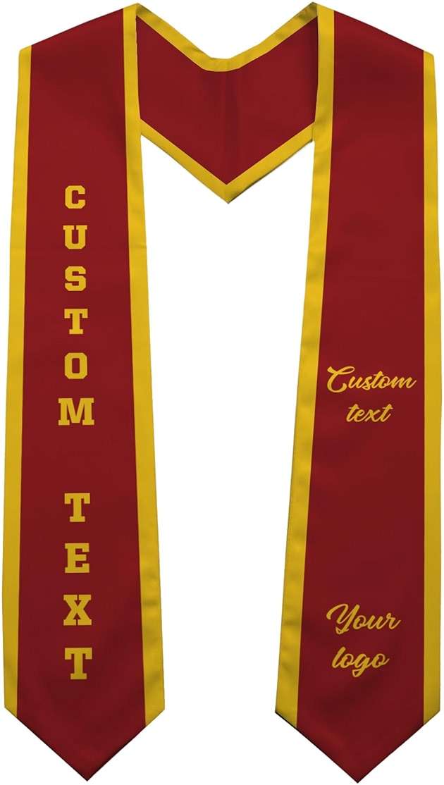 Custom Graduation Stole, Personalized Grad Sash with Text and Logo, Customized Class of 2025 Graduation Stoles Flag Graduation Honor Gifts - Image 8