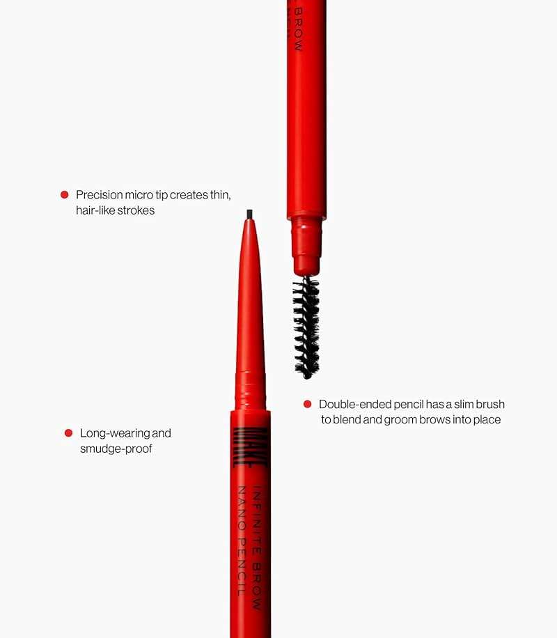 MAKE Beauty Nano Brow, Micro Eyebrow Pencil. Long-Lasting Smudgeproof Eye Brow Makeup for Hairlike Lines. Precision Liner for Natural-Looking Eyebrows - Shade, Cool Brown - Image 8