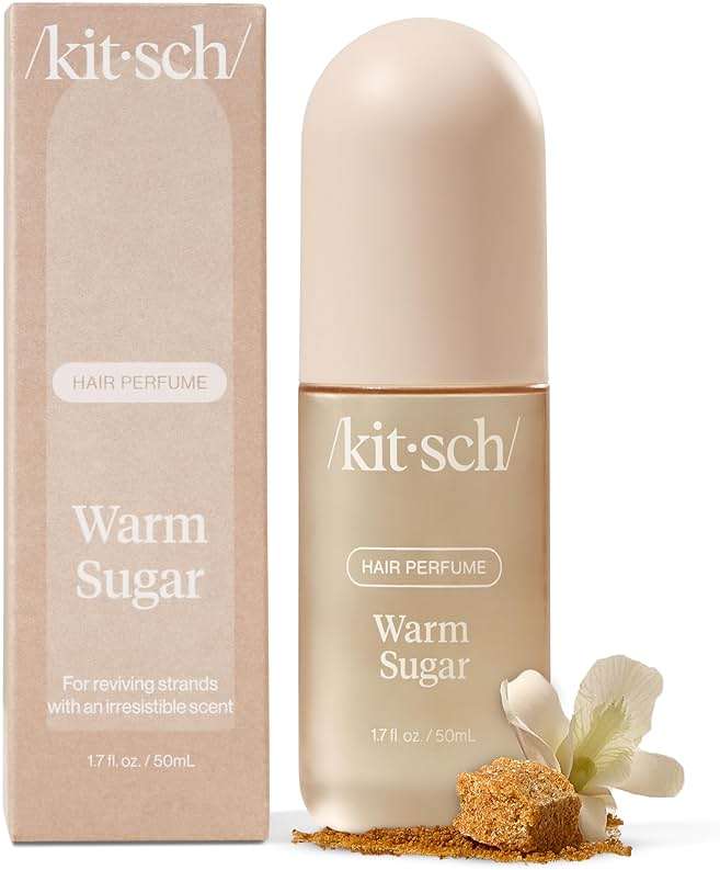 Kitsch Hair Perfume for Women - Warm Sugar | Clean, Deodorizing & Patented Odor-Eliminating Technology Hair Spray & Body Mist - Freshen Hair, Body & Pillows - Pink Grapefruit & Vanilla Scent - 50mL - Image 1