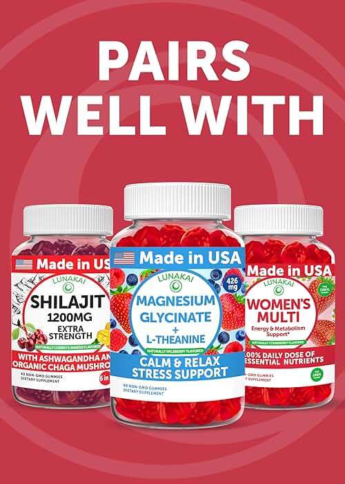 Lunakai USA Made KSM-66 Ashwagandha Gummies for Women & Men – Daily Vegan Supplement for Stress, Mood & Sleep Support, 60ct - Image 8