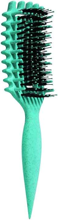 Evercomb Curl Defining Brush for Curly Hair - Detangling & Styling with Lightweight Ergonomic Nylon Bristles, Enhance Curls, Reduce Frizz/Breakage for Women (Green 1Pcs) - Image 2