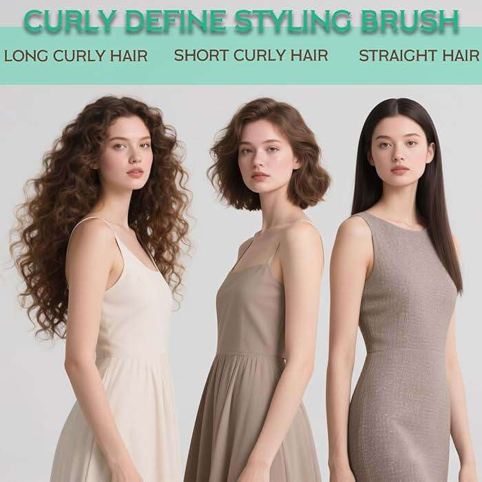 Evercomb Curl Defining Brush for Curly Hair - Detangling & Styling with Lightweight Ergonomic Nylon Bristles, Enhance Curls, Reduce Frizz/Breakage for Women (Green 1Pcs) - Image 8