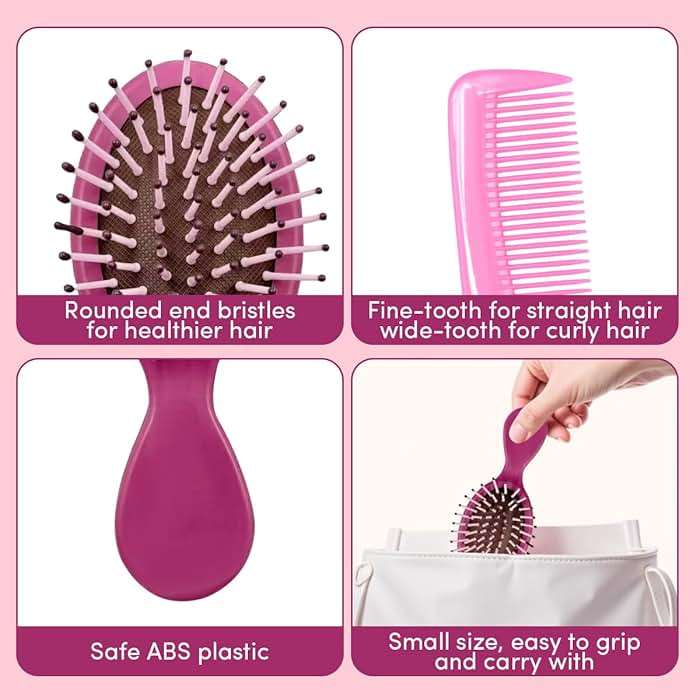 15 Pack Mini Wet Hair Brush Mini Detangling Brush for Wet & Dry Hair, Compact Travel Hairbrush for Teens & Adults, Perfect for Bridesmaid Gifts, Party Favors - Image 4