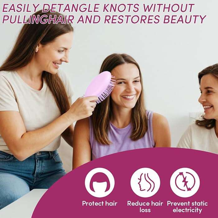 15 Pack Mini Wet Hair Brush Mini Detangling Brush for Wet & Dry Hair, Compact Travel Hairbrush for Teens & Adults, Perfect for Bridesmaid Gifts, Party Favors - Image 5
