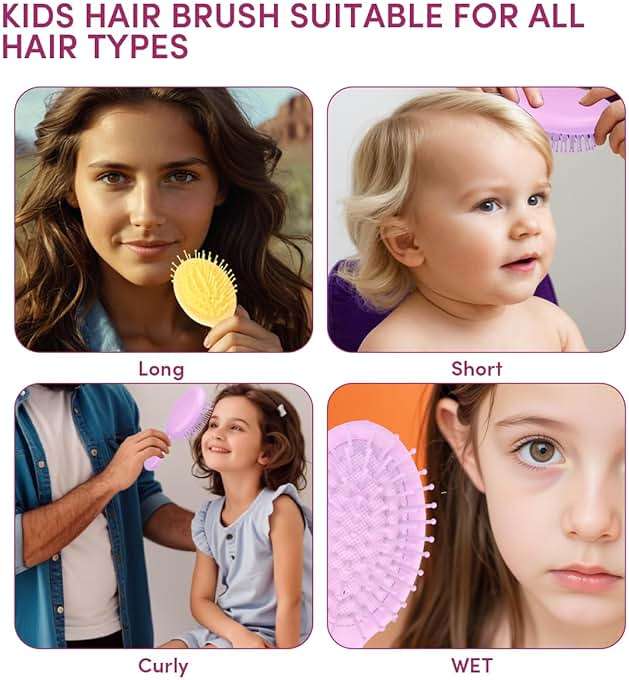 15 Pack Mini Wet Hair Brush Mini Detangling Brush for Wet & Dry Hair, Compact Travel Hairbrush for Teens & Adults, Perfect for Bridesmaid Gifts, Party Favors - Image 6