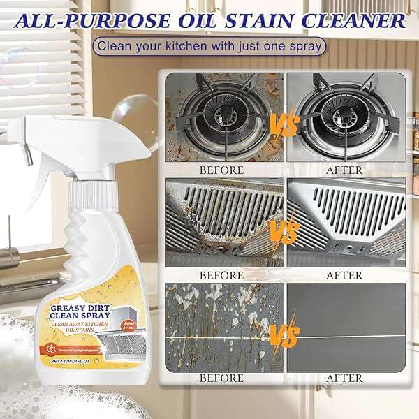 XiuFa Kitchen Heavy Duty Cleaner Spray,All-Purpose Oil Stain Cleaner,Kitchen Remover Degreaser Spray,Foam Cleaner,Dissolve Grease & Oil Stains,Bathroom Cleaning(2pcs) - Image 2
