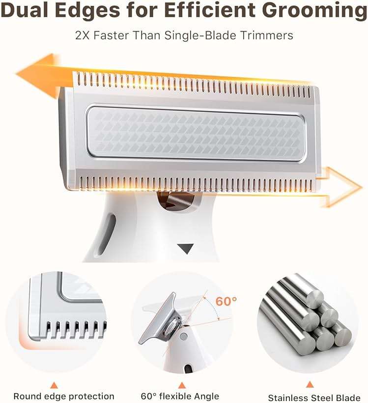 Trimcoo Mini Bikini Trimmer for Women - Intimate Pubic Hair Removal, Electric Body Groomer, Small Portable Wet/Dry Shaver, Magnetic Blade, USB-C Rechargeable with Travel Case, Easy to Clean (White) - Image 6