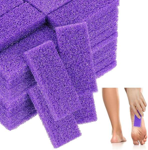 200 Pcs Purple Pumice Stone for Feet Disposable Foot Pumice Stone Bulk Foot Pumices Scrubber Dead Skin Pumices Foots Callus Remover for Feet Pedicure Foots Heel Exfoliator Tool Sponge Salon Home Use - Image 1