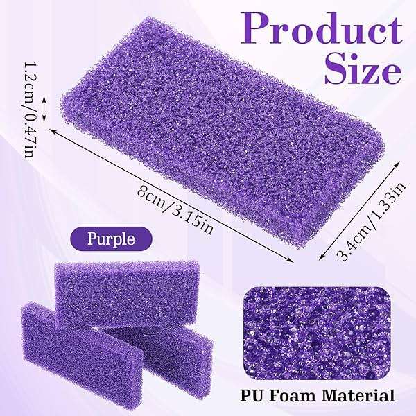 200 Pcs Purple Pumice Stone for Feet Disposable Foot Pumice Stone Bulk Foot Pumices Scrubber Dead Skin Pumices Foots Callus Remover for Feet Pedicure Foots Heel Exfoliator Tool Sponge Salon Home Use - Image 2