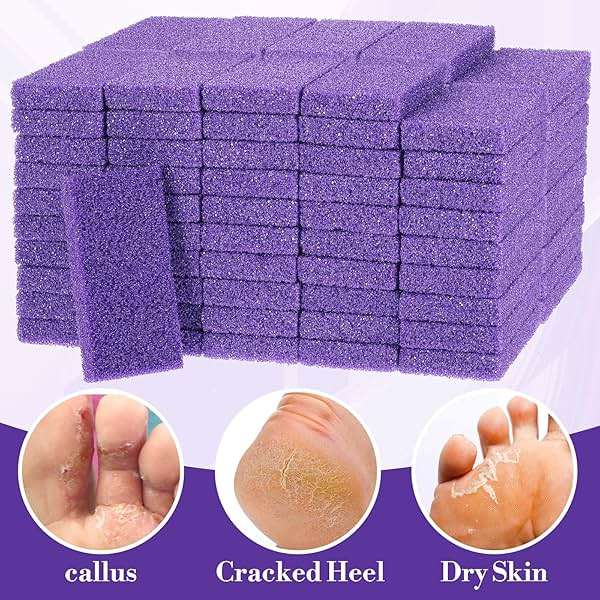 200 Pcs Purple Pumice Stone for Feet Disposable Foot Pumice Stone Bulk Foot Pumices Scrubber Dead Skin Pumices Foots Callus Remover for Feet Pedicure Foots Heel Exfoliator Tool Sponge Salon Home Use - Image 5