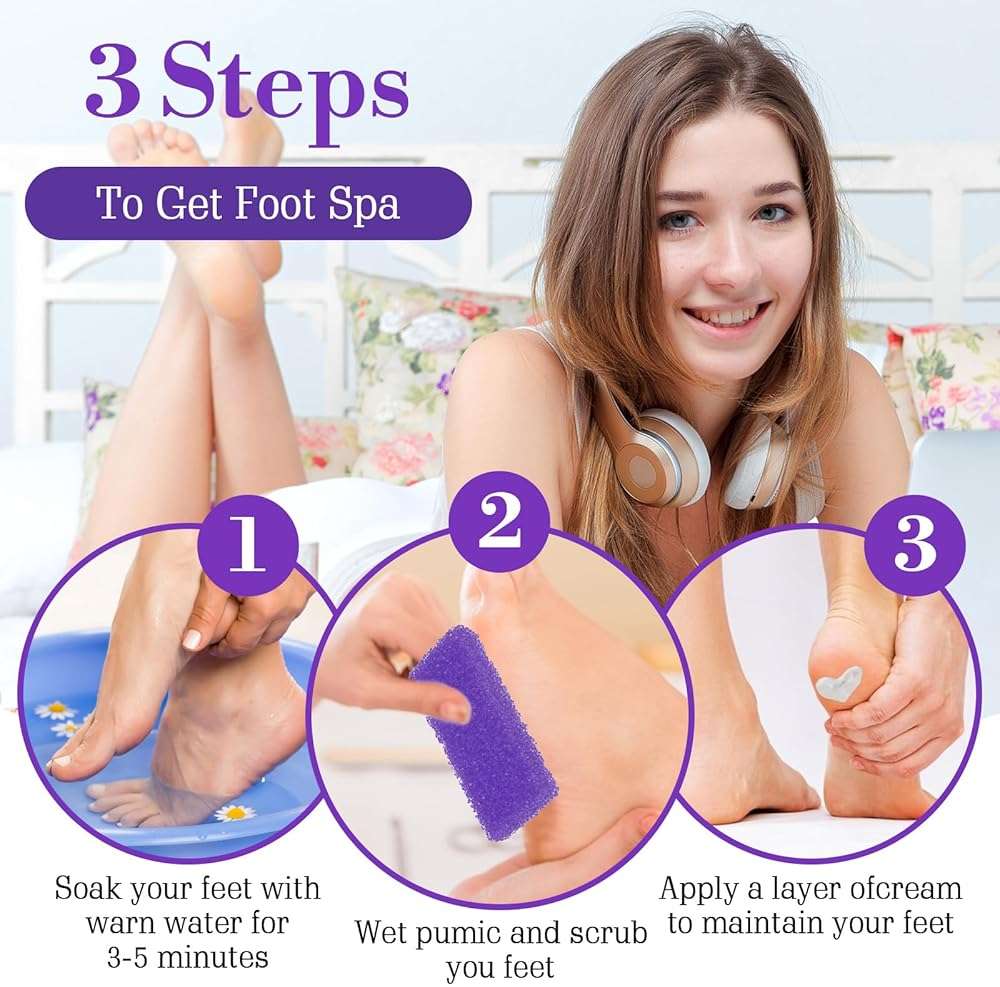 200 Pcs Purple Pumice Stone for Feet Disposable Foot Pumice Stone Bulk Foot Pumices Scrubber Dead Skin Pumices Foots Callus Remover for Feet Pedicure Foots Heel Exfoliator Tool Sponge Salon Home Use - Image 6