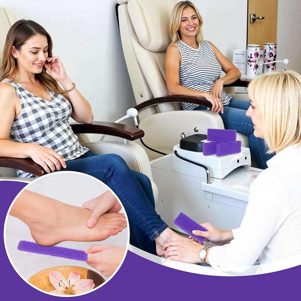 200 Pcs Purple Pumice Stone for Feet Disposable Foot Pumice Stone Bulk Foot Pumices Scrubber Dead Skin Pumices Foots Callus Remover for Feet Pedicure Foots Heel Exfoliator Tool Sponge Salon Home Use - Image 7