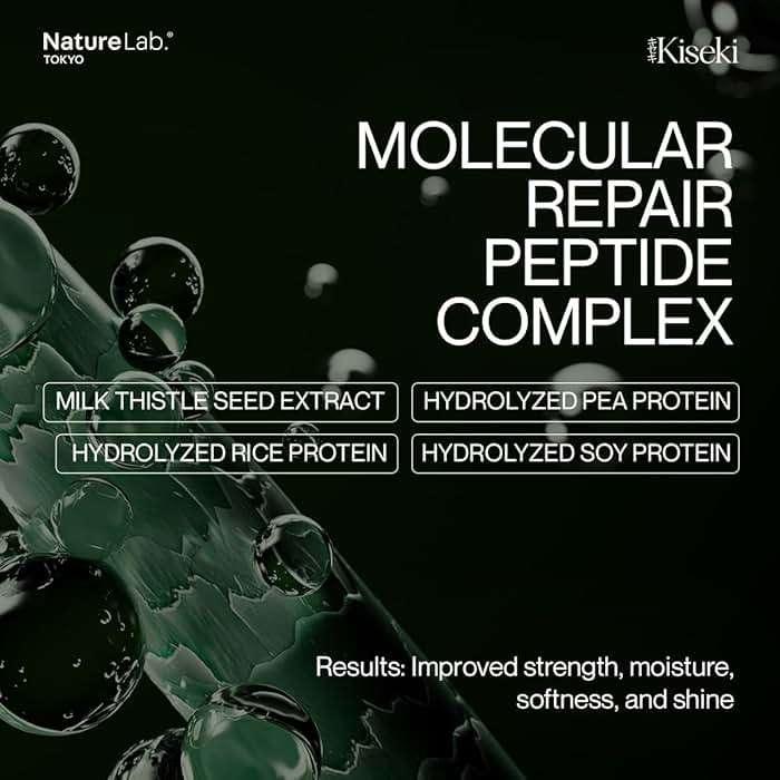 NatureLab.TOKYO Kiseki Molecular Repair Leave-In Hair Masque Refill: Restores Damaged Hair, Repairs Heat & Chemical Damage, Boosts Strength, Smoothness & Softness, 1.7 Fl Oz - Image 8
