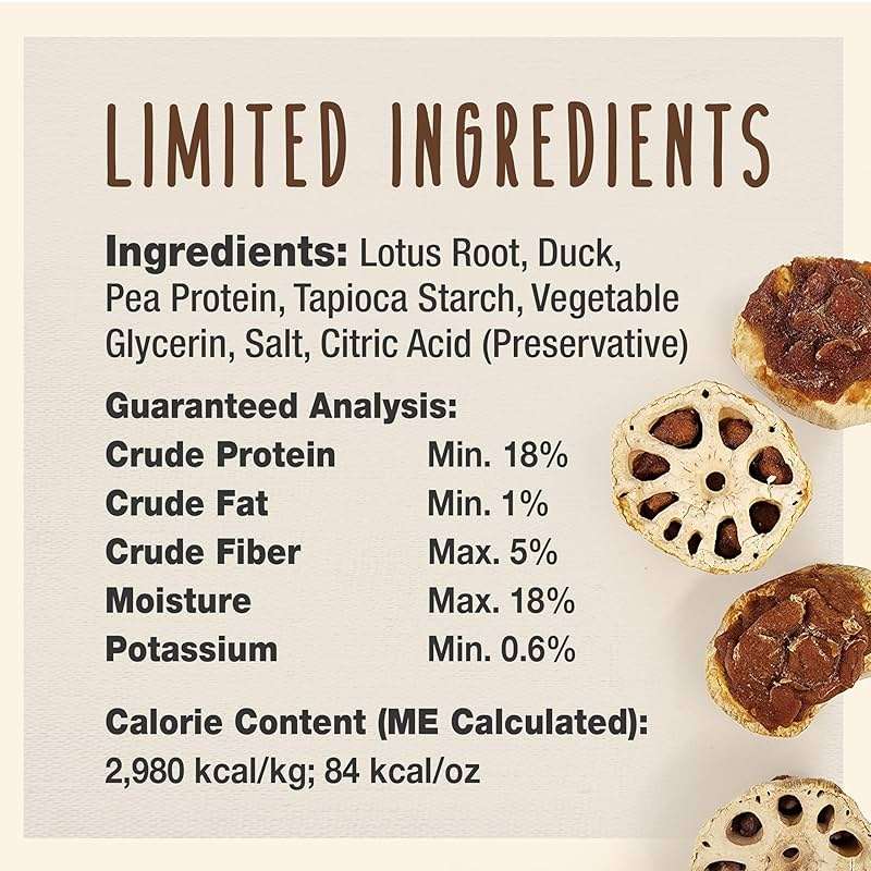 Cadet Gourmet Crunch'ems Homestyle Dog Treats, Natural Dog Chews with Real Chicken and Lotus Root, Duck 'N Veggie Flavor, 10 Count (Pack of 1) - Image 6