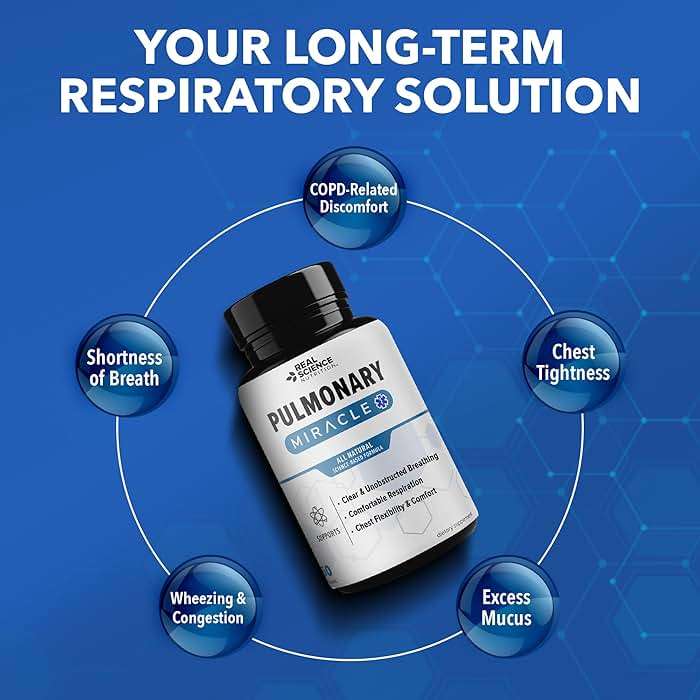 Pulmonary Miracle COPD Relief and Lung Detox Capsules to Clear Lungs & Aid Breathing - Lung Support Supplement with Vinitrox & GABA for Long-Term Cough & Respiratory Relief, 60 Caps (Pack of 3) - Image 3