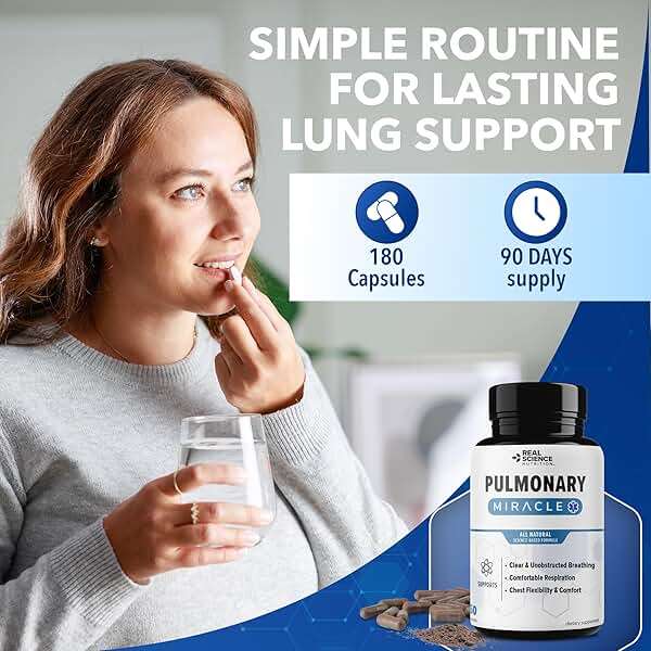 Pulmonary Miracle COPD Relief and Lung Detox Capsules to Clear Lungs & Aid Breathing - Lung Support Supplement with Vinitrox & GABA for Long-Term Cough & Respiratory Relief, 60 Caps (Pack of 3) - Image 6