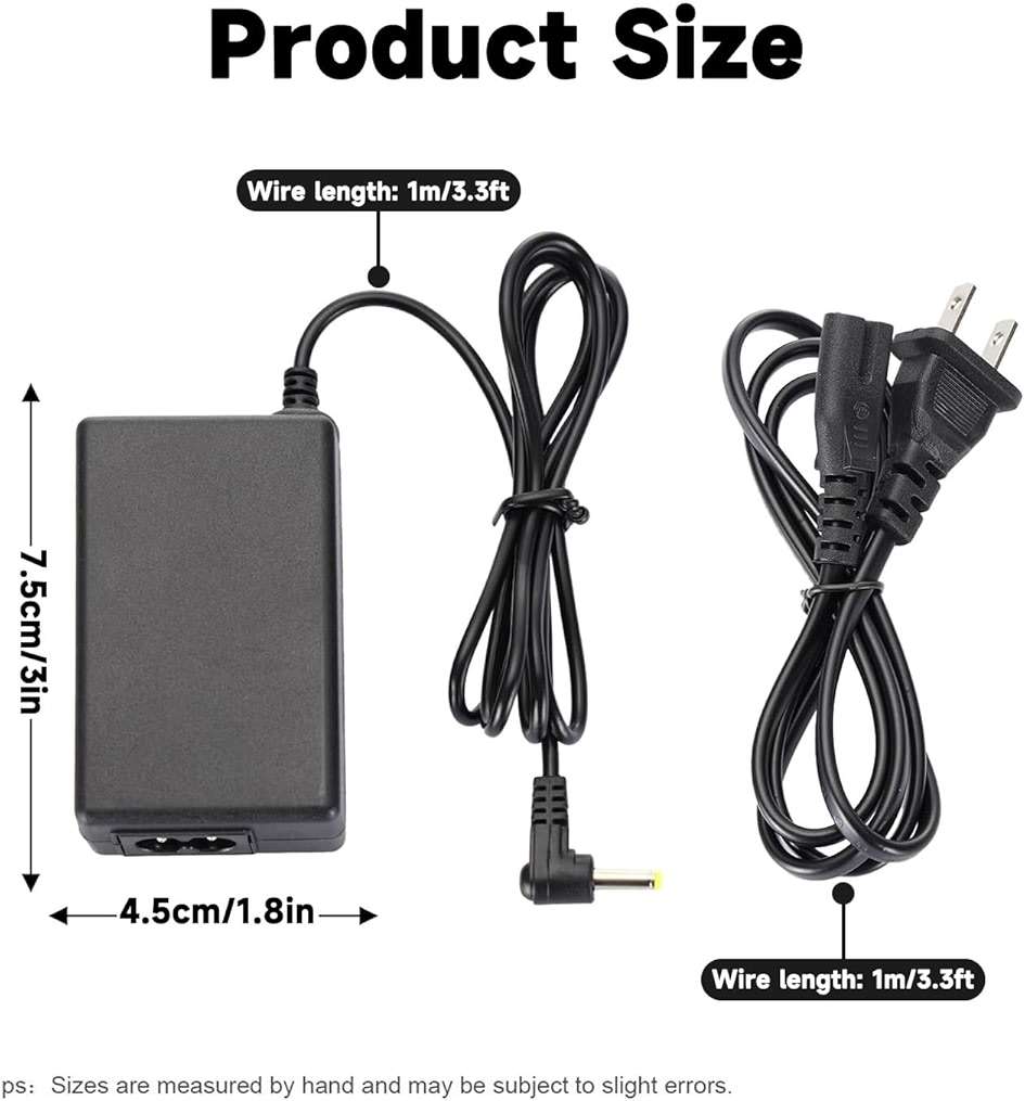 Replacement PSP Charger AC Adapter 5V Compatible with Sony PSP 1000 PSP Slim & Lite 2000 3000 PSP-110 PSP-1001 Series PSP-1001, 2001, PlayStation 3001 E-1000 L-Shape Replacement Sony Power Cord - Image 5