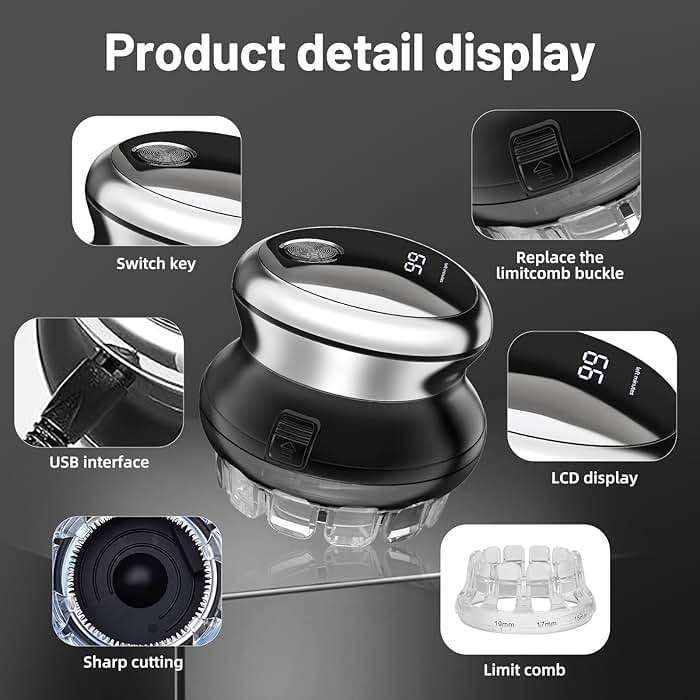 Yinicare Self Hair Clippers for Men Set Cordless Electric Short Hair Trimmer Grooming Kit for Mens Professional, Waterproof Personal Trimmers Haircut for Man Male Family - Image 3