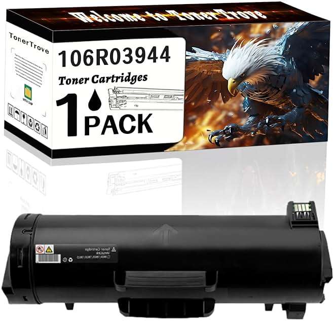 106R03944 Toner Cartridges Compatible for Xerox VersaLink B600 B605 B610 B615 Printers, Office Printing is Easy Clear Smooth (1 Pack Black) - Image 1