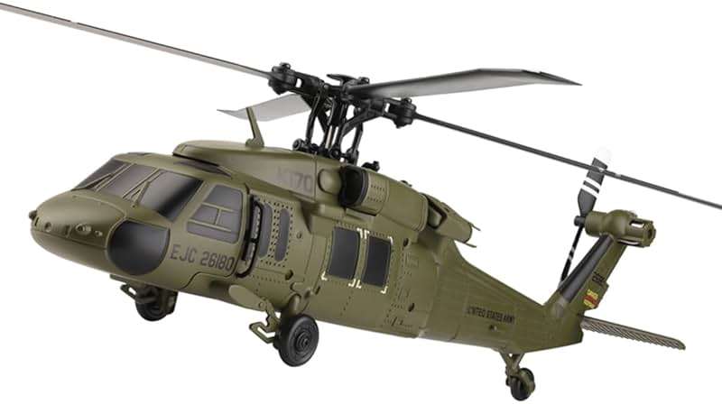 BrickCraftWorks WL K170 Blackk Hawk UH-60L 170, RC Military Helicopters for Adults, 2.4G 4CH Flybarless RC Helicopter with Adjustable Left and Right Hand Throttle (RTF Version) - Image 2