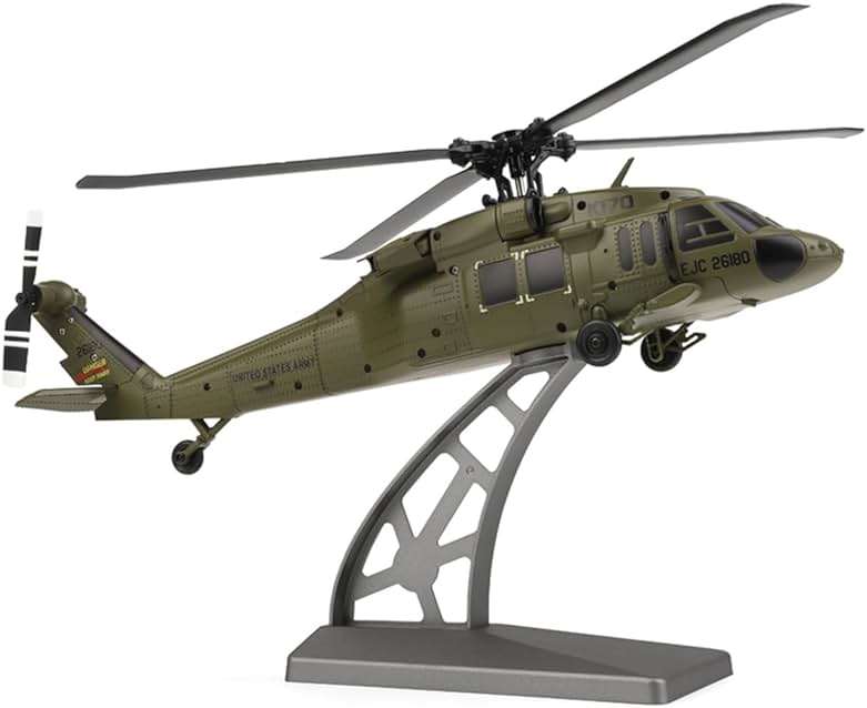 BrickCraftWorks WL K170 Blackk Hawk UH-60L 170, RC Military Helicopters for Adults, 2.4G 4CH Flybarless RC Helicopter with Adjustable Left and Right Hand Throttle (RTF Version) - Image 4