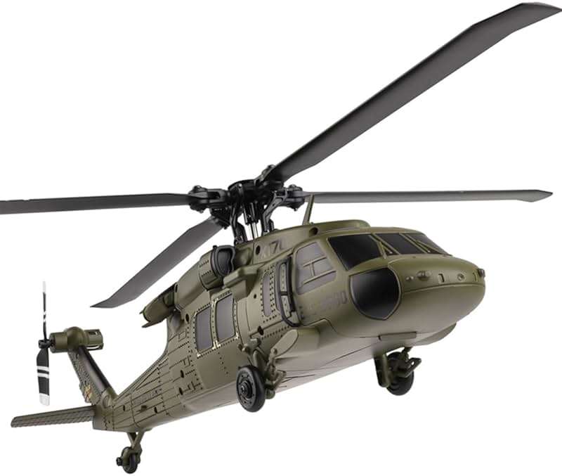 BrickCraftWorks WL K170 Blackk Hawk UH-60L 170, RC Military Helicopters for Adults, 2.4G 4CH Flybarless RC Helicopter with Adjustable Left and Right Hand Throttle (RTF Version) - Image 5