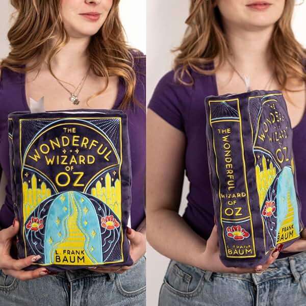 Punchkins Wizard of Oz Book Plush, Soft Collectible Gift for Book Lovers, Readers, Teachers, Bookworms-Literary Decor for Library, Office, or Study– 11x7/PillowSize - Image 4