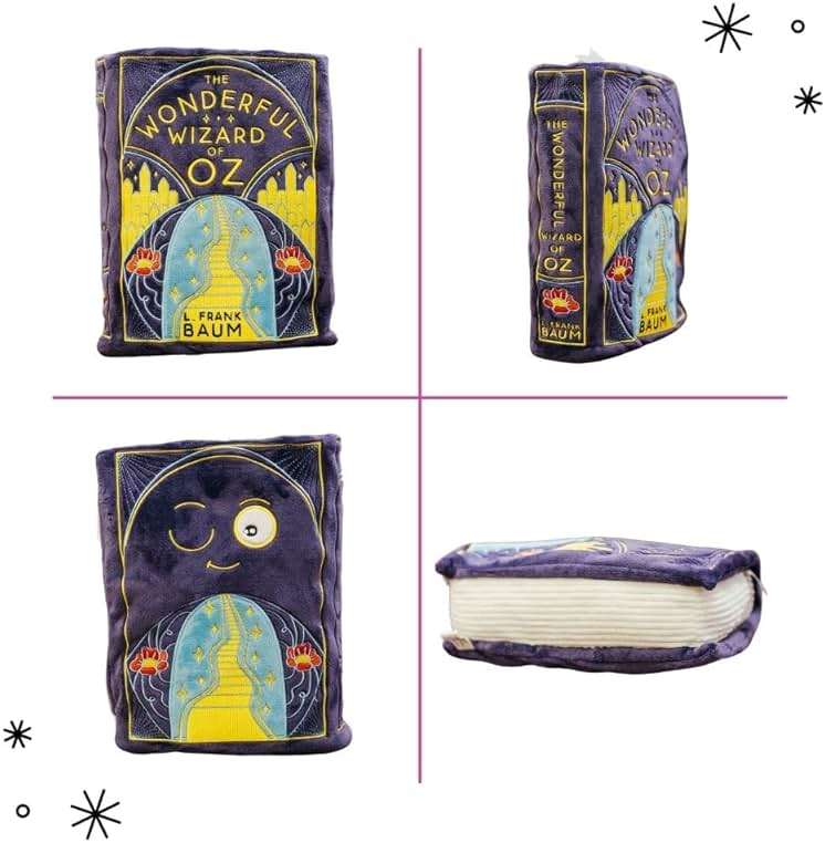Punchkins Wizard of Oz Book Plush, Soft Collectible Gift for Book Lovers, Readers, Teachers, Bookworms-Literary Decor for Library, Office, or Study– 11x7/PillowSize - Image 6