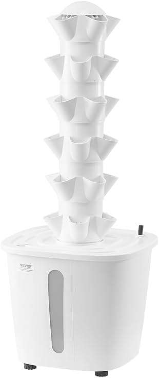 VEVOR Hydroponic Growing System, 30 Pods Vertical 6 Tiers Hydroponic Tower, Home Hydronic Garden with Water Pump & Timer, Water Circulation Plants Germination Kit for Indoor Herbs Fruits & Vegetables - Image 9