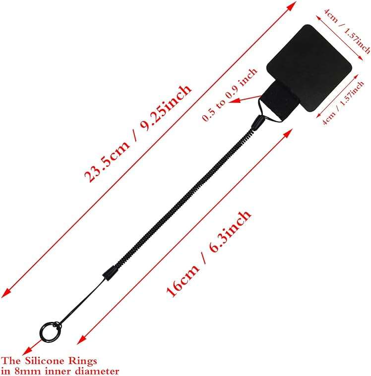 Mini Skater Plastic Elastic Tether Lanyard with Silicone Ring & Pen Loop Holder for Tethering Stylus Pen to Drawing Tablet (1) - Image 2