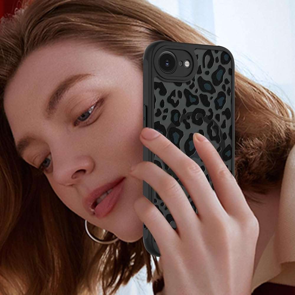 KANGHAR Case for iPhone 16e/17e Phone Case [Compatible with Magsafe] Leopard Printed Pattern Cute Cheetah Protective Magnetic Case for Girls Women Men 6.1" - Image 5