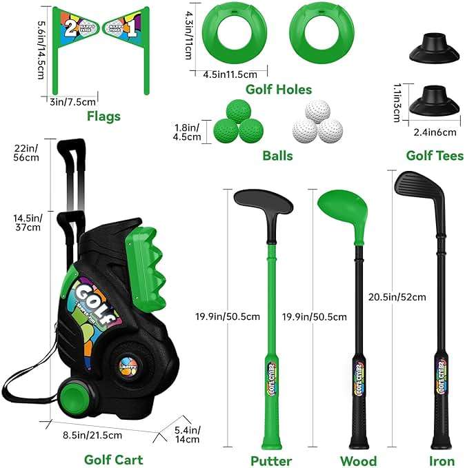 Liberry Toddler Golf Set for Ages 2 3 4 Boys Girls, Upgraded Kids Golf Cart with Shoulder Strap Design, Outdoor Indoor Sports Toys Birthday Gifts, Black - Image 3