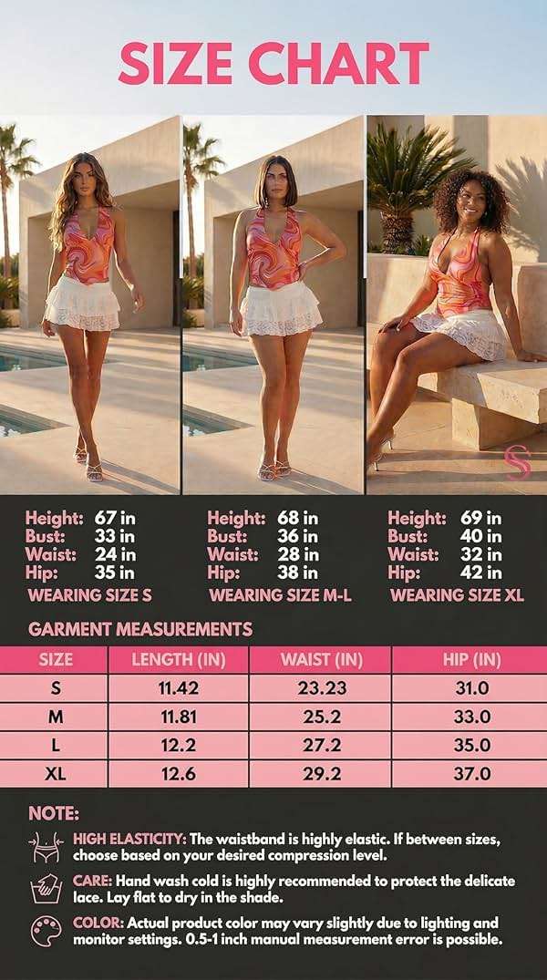 WUYLT Layered Ruffle Skorts for Woman High Stretchy Skort Mini Skirt with Shorts Underneath 2026 - Image 6