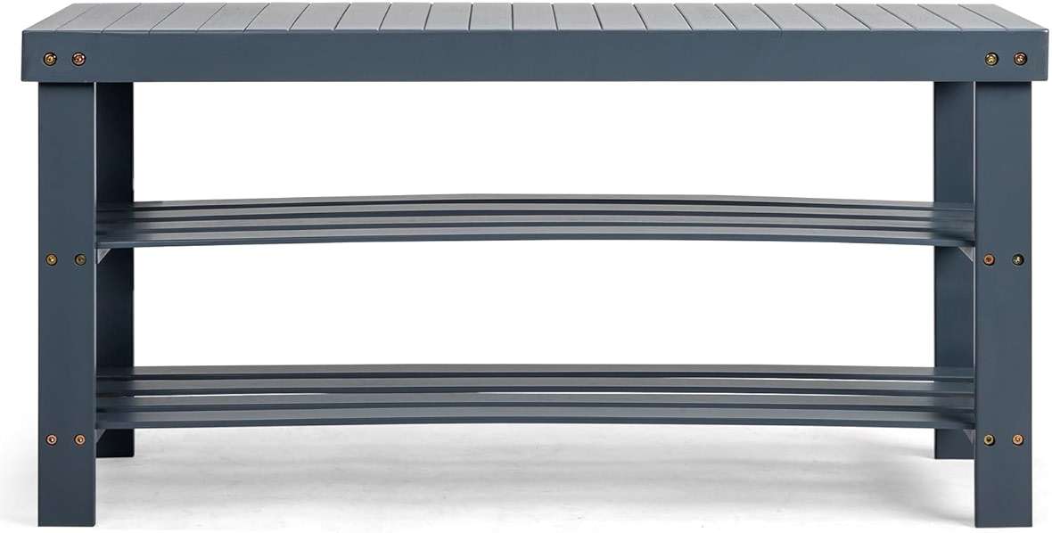 3 Tier Bamboo Shoes Rack,Narrow Vertical Shoes Rack,Freestanding Shoe Organizer Shelf,Shoe Rack Storage Organizer,with Shelves,for Closet, Entryway, Front Door Entrance, Bedroom, Hallway (Gray) - Image 9