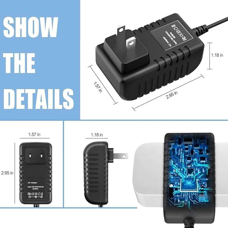 SRGTHE 18V Charger Compatible with Hypervolt Massage Gun Power for Hyperice Charger for Hypervolt Go 2 Pro 55200 001-00 for Hyperice 2 Pro for Hypervolt 2 53200 038-00 for Vyper 3/2/Go DC Power Cord - Image 3