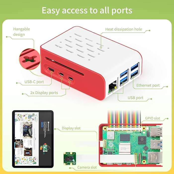 iRasptek Basic Kit for Raspberry Pi 5 16GB RAM with Pi5 Case and Active Cooler Included - Image 4