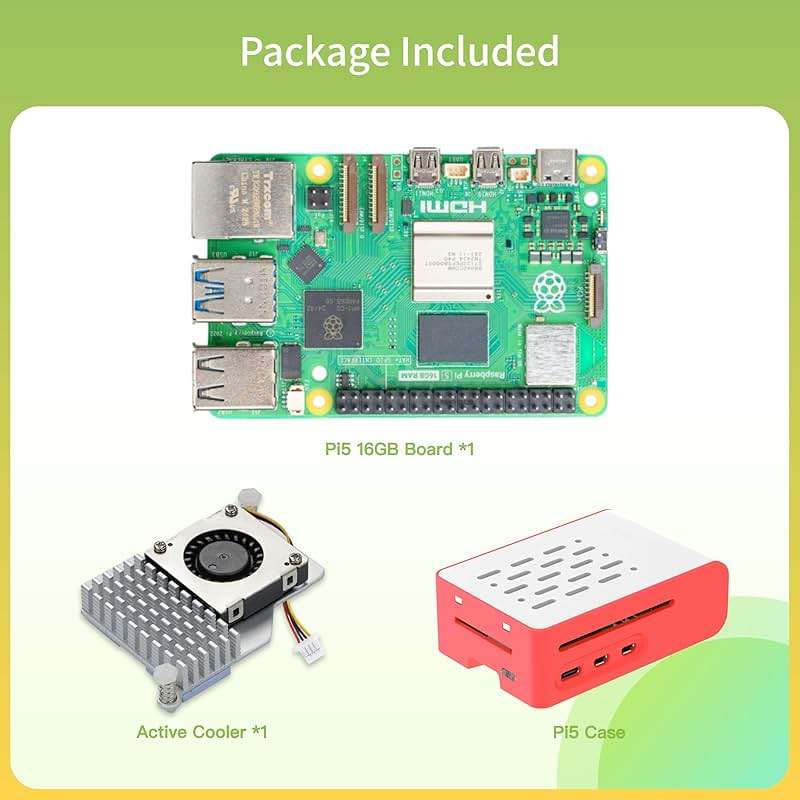 iRasptek Basic Kit for Raspberry Pi 5 16GB RAM with Pi5 Case and Active Cooler Included - Image 8