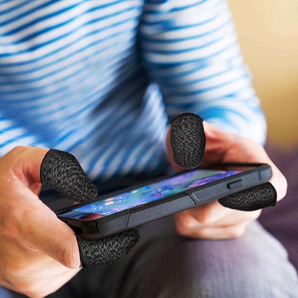 SUPVOX Gaming Finger Gloves Set: Touchscreen Gamer Gloves with Finger Sleeves for Sweaty Hands - Ultra-Thin, Breathable, and Anti-Slip for Tablet Gaming - Image 7