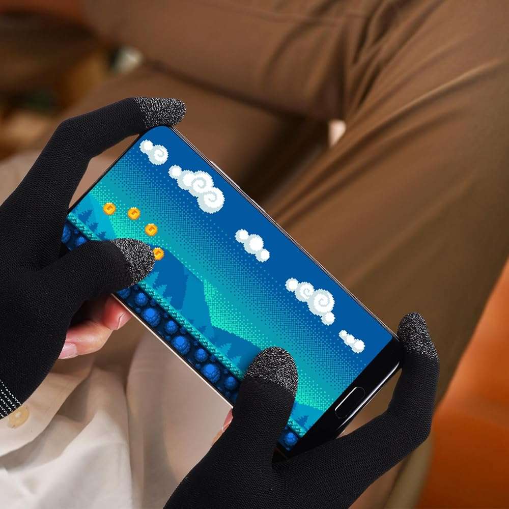 SUPVOX Gaming Finger Gloves Set: Touchscreen Gamer Gloves with Finger Sleeves for Sweaty Hands - Ultra-Thin, Breathable, and Anti-Slip for Tablet Gaming - Image 8