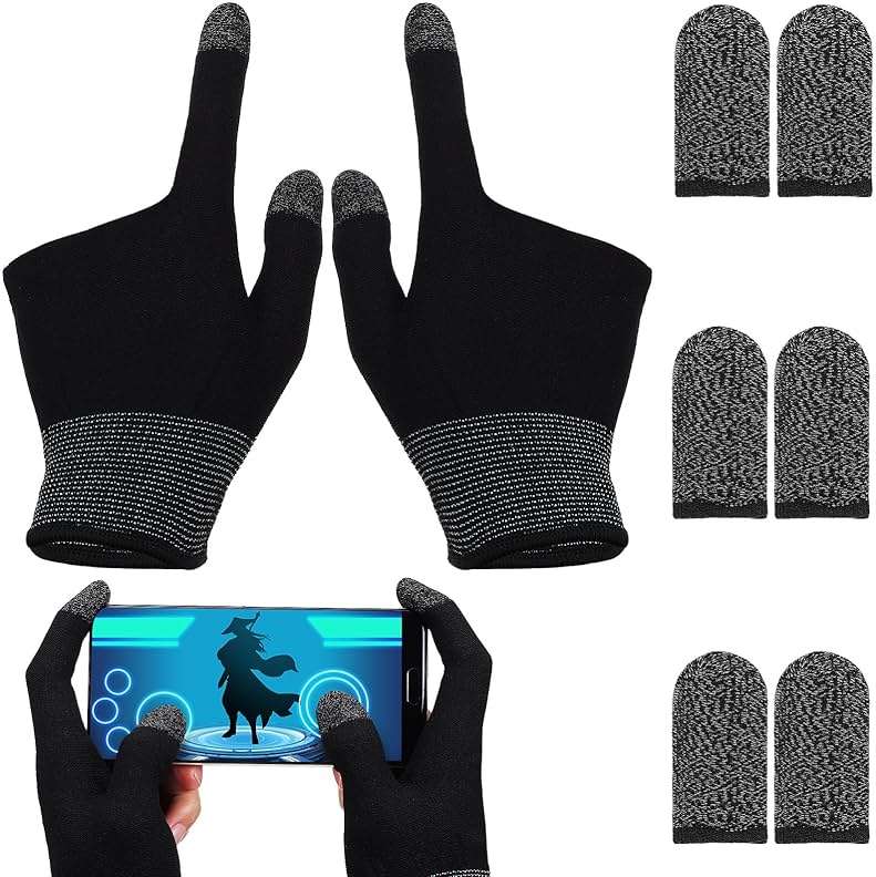 SUPVOX Gaming Finger Gloves Set: Touchscreen Gamer Gloves with Finger Sleeves for Sweaty Hands - Ultra-Thin, Breathable, and Anti-Slip for Tablet Gaming - Image 9