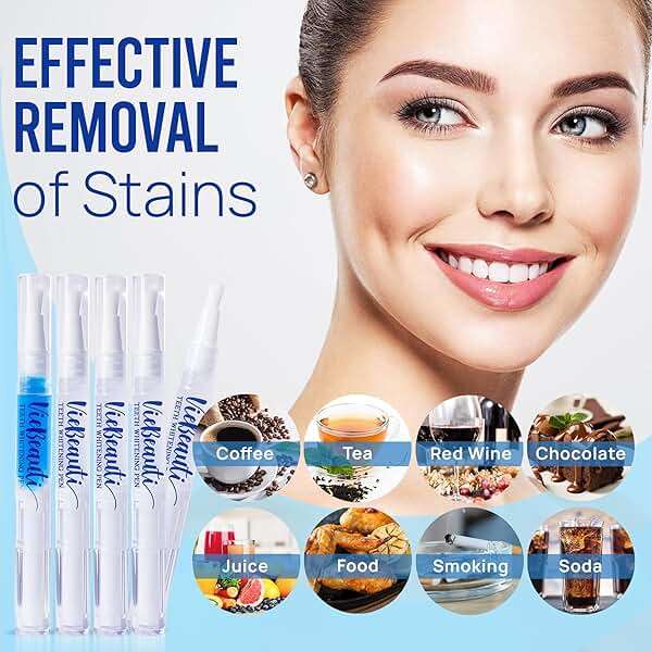 Teeth Whitening Pen Gel Kit, 35% Carbamide Peroxide Gel for Stain Removal, No Sensitivity, Remineralizing Pen, Brighter Smile in 2 Weeks, Mint Flavor, 5 Pack - Image 4