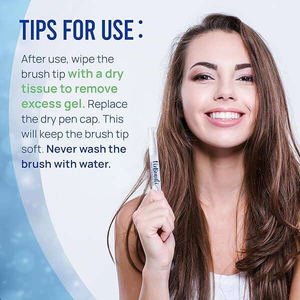 Teeth Whitening Pen Gel Kit, 35% Carbamide Peroxide Gel for Stain Removal, No Sensitivity, Remineralizing Pen, Brighter Smile in 2 Weeks, Mint Flavor, 5 Pack - Image 8