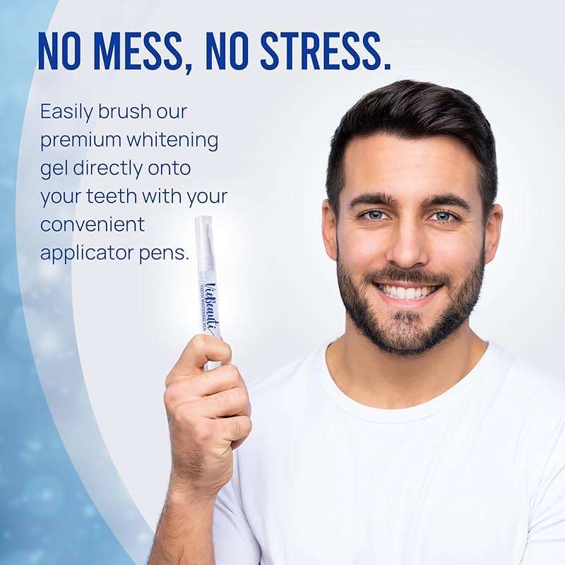 Teeth Whitening Pen Gel Kit, 35% Carbamide Peroxide Gel for Stain Removal, No Sensitivity, Remineralizing Pen, Brighter Smile in 2 Weeks, Mint Flavor, 5 Pack - Image 9