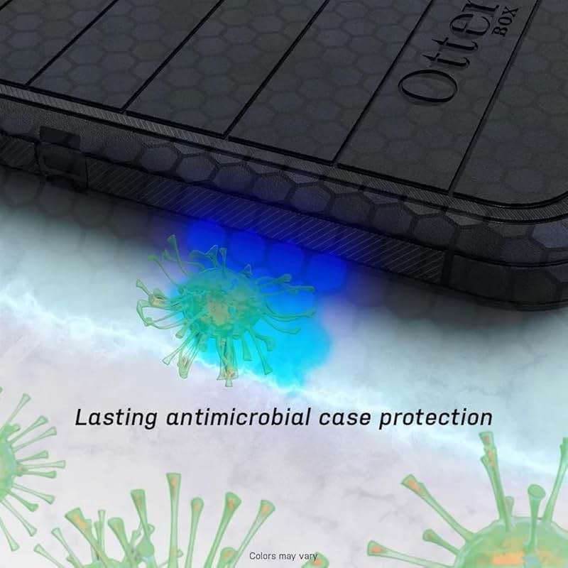OtterBox iPhone 13 Pro Max & iPhone 12 Pro Max (Only) - Defender Series Screenless Edition Case - Lichen the Trek (Green) - Holster Clip Included - Microbial Defense Protection - Non-Retail Packaging - Image 8