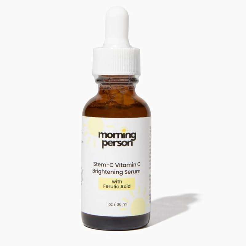 Vitamin C Brightening Serum with Citrustem™ + Ferulic Acid + Hyaluronic Acid | Reduces Dark Spots & Restores Elasticity | Stable Vitamin C for Women 35+ | Morning Person Beauty - Image 1