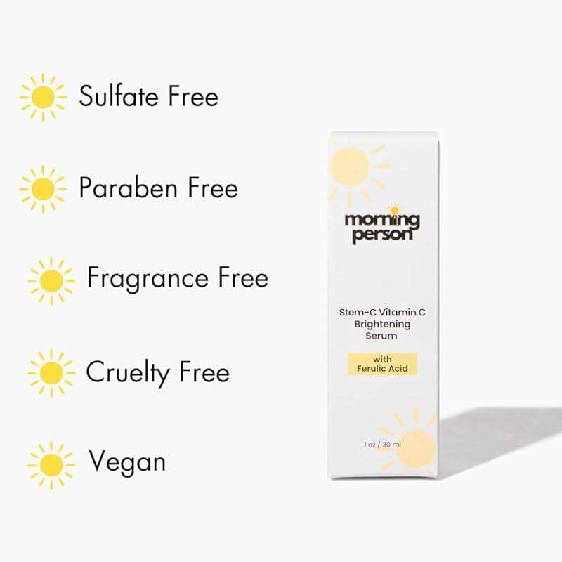 Vitamin C Brightening Serum with Citrustem™ + Ferulic Acid + Hyaluronic Acid | Reduces Dark Spots & Restores Elasticity | Stable Vitamin C for Women 35+ | Morning Person Beauty - Image 7