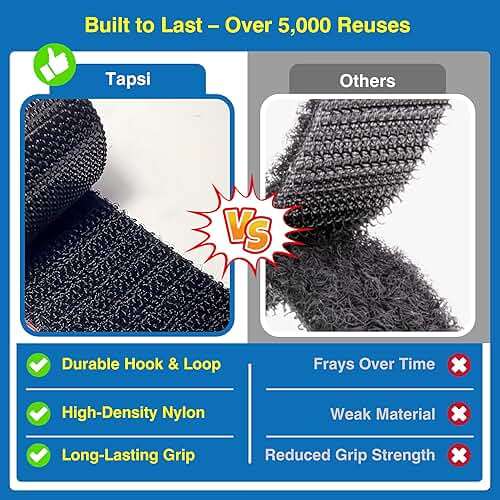 8 Sets Heavy-Duty Adhesive Hook and Loop Strips – 1.2" x 3.2" High-Bond Fastening Strips, Heat-Resistant & Waterproof, Strong Hold for Indoor/Outdoor Mounting on Wall, Glass, Tile, Metal & More - Image 5