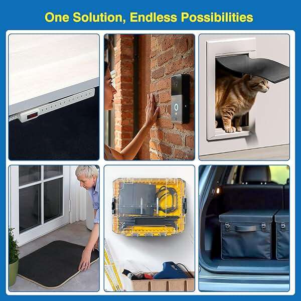 8 Sets Heavy-Duty Adhesive Hook and Loop Strips – 1.2" x 3.2" High-Bond Fastening Strips, Heat-Resistant & Waterproof, Strong Hold for Indoor/Outdoor Mounting on Wall, Glass, Tile, Metal & More - Image 7